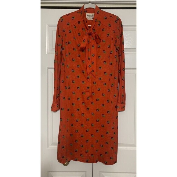 Vintage McMullen 60’s / 70’s Amazing Colors Retro Shift Dress Size 14 (H39) - Picture 1 of 10
